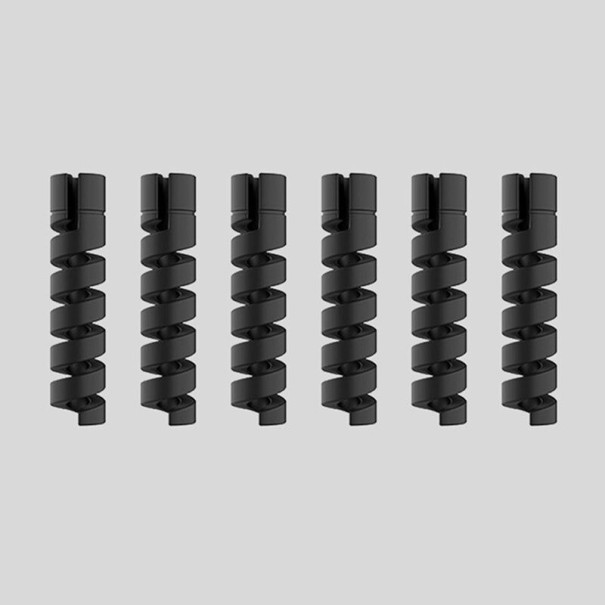 Kabelconnector beschermspiraal 6 stuks zwart