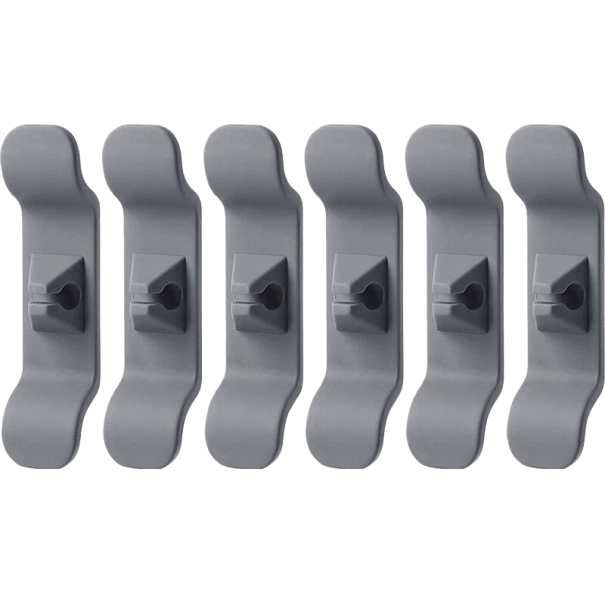 Kabelhalter 6 Stk grau