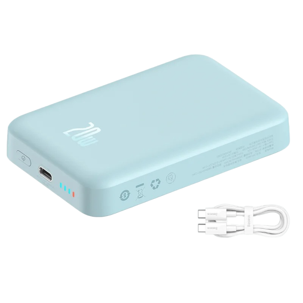 Kabellose Powerbank für die Marke Apple 10000 mAh 20 W hellblau