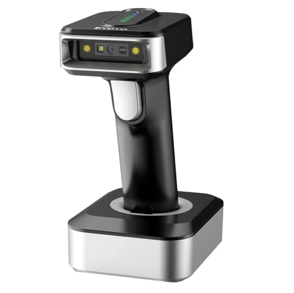 Kabelloser Barcode-Scanner, Desktop-Barcode-Scanner mit Bluetooth-Barcode-Scanner 1D, 2D, QR 1