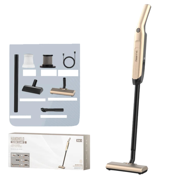 Kabelloser Handstaubsauger 20000Pa 7,4V 3000mAh 350ml 30min Leistungsstarker leiser Reiniger mit USB-Ladung 5V 2A Gold Tragbarer Staubsauger mit Zubehör 1