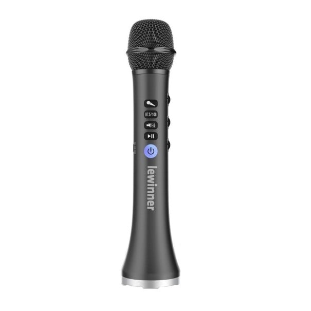 Kabelloses Karaoke-Mikrofon zum Singen mit Bluetooth 4.1 Integrierter 4000 mAh Akku Audio- und Ladekabel im Packungsinhalt enthalten Länge schwarz