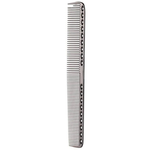 Kadeřnický hřeben na stříhání vlasů 21,5 x 2,6 x 2,2 cm Hliníkový profesionální hřeben Jemné zuby Úprava pěšinky Styling vlasů černá