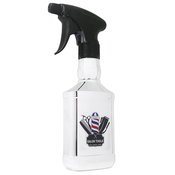 Kadeřnický rozprašovač na vodu 300 ml 23,5 x 7,5 x 3,5 cm Příslušenství pro holiče stříbrná
