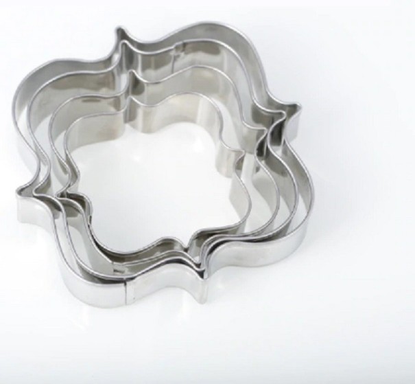 Kakformar i rostfritt stål i olika former - 4 st. 5