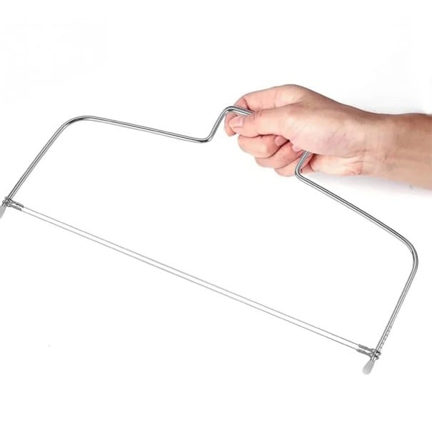 Kaksinkertainen säädettävä kakunleikkausviiva 32 x 8,5 x 10,5 cm ruostumattomasta teräksestä valmistettu muotti kakkukerrosten koristeluun 1