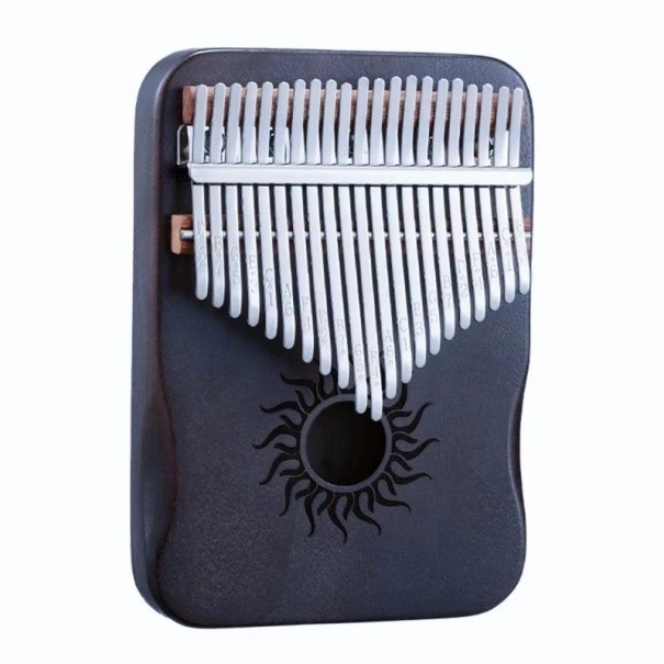 Kalimba 21 teclas Piano de pulgar Instrumento musical de madera con martillo de afinación, bolsa de almacenamiento, pegatinas, paño y manual en inglés azul oscuro