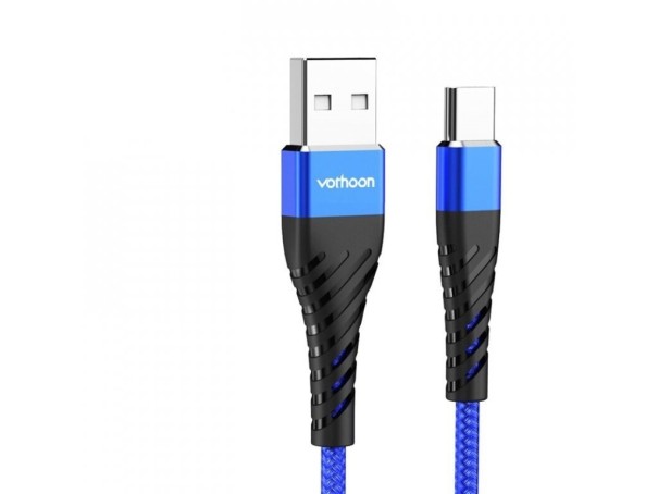 Καλώδιο δεδομένων USB-C / USB K519 μπλε 2 μ.