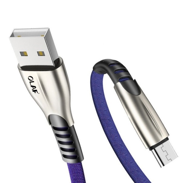 Καλώδιο φόρτισης USB / Micro USB K466 μπλε 1 μ.