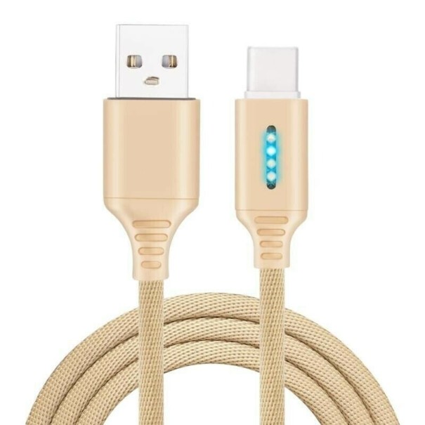 Καλώδιο USB σε Micro USB / USB-C K625 χρυσό 2