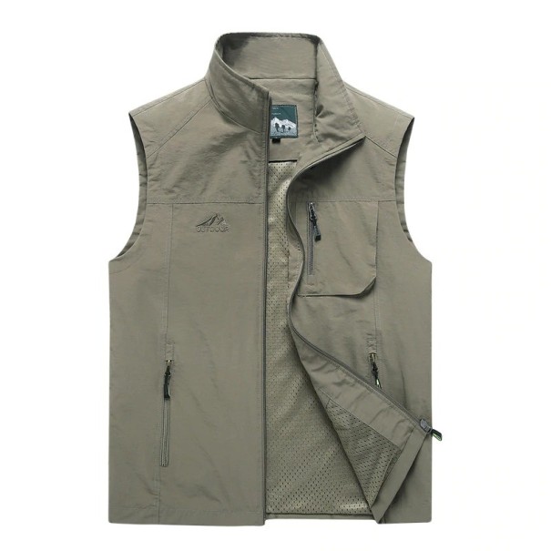 Kamizelka męska na jesień S56 khaki L