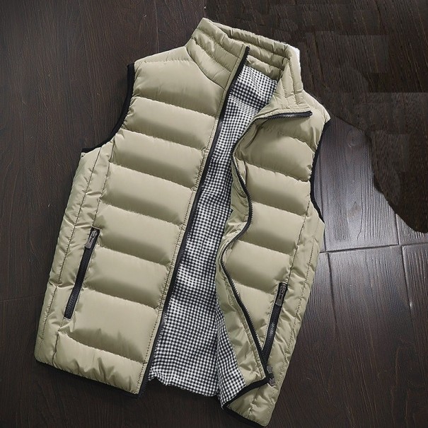Kamizelka pikowana męska khaki XXL