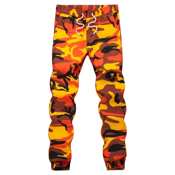 Kamouflagebyxor för män F1440 orange L