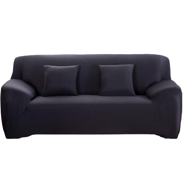 Kanapé huzat Z148 fekete 3 személyes kanapé (190 - 230 cm)