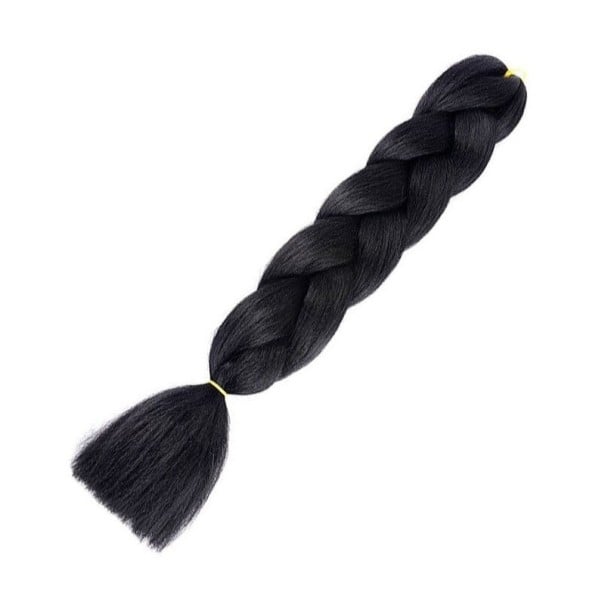 Kanekalonové jednobarevné copánky 60 cm černá