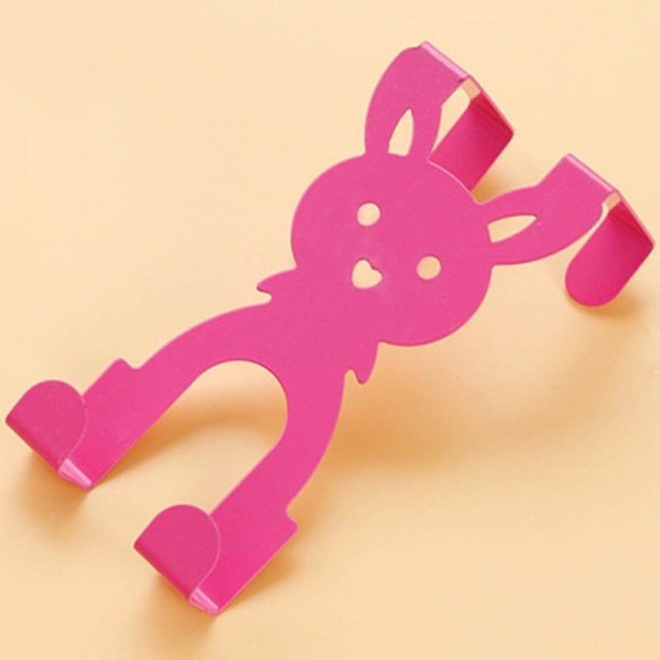 Kaninformad hängande hängare mörkrosa