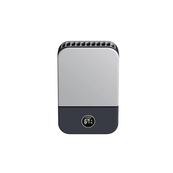 Kannettava niska- ja vyötärötuuletin Mini USB -ladattava tuuletin klipsillä Ulkokäyttöön tarkoitettu urheilutuuletin Pieni sähköinen jäähdytin musta