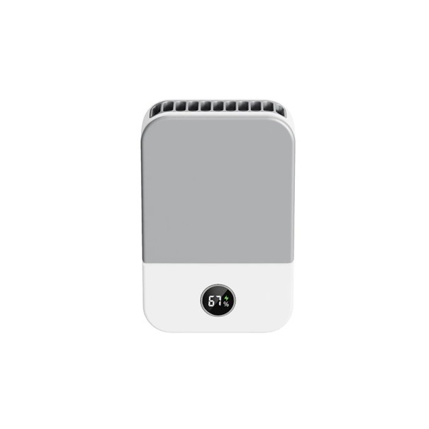 Kannettava niska- ja vyötärötuuletin Mini USB -ladattava tuuletin klipsillä Ulkokäyttöön tarkoitettu urheilutuuletin Pieni sähköinen jäähdytin valkoinen