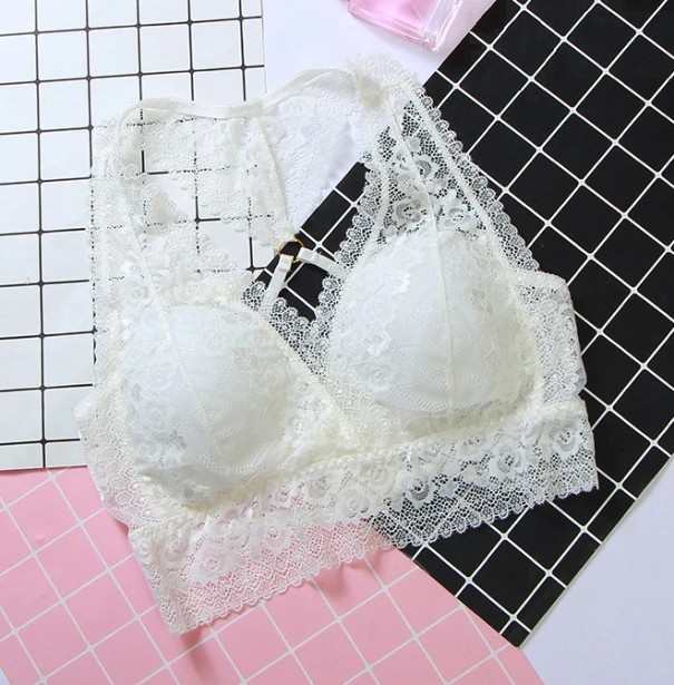 Kanten bralette bh voor dames wit