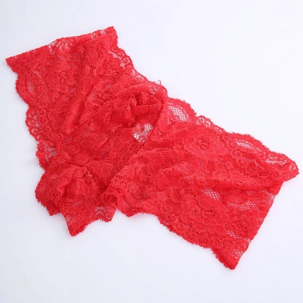 Kanten slip voor heren rood S
