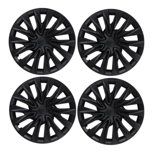 Καπάκια τροχών 18" Tesla Model 3 Highland Σειρά 4 τεμ Πλαστικό ABS Με κεντρικά καπάκια Άνοιγμα για βαλβίδα Καλύμματα δίσκων μαύρο