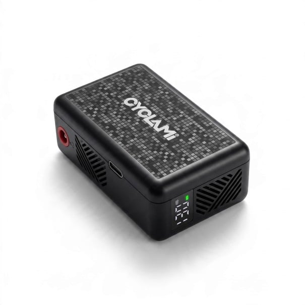 Kapesná elektrická pumpa na kolo CYCLAMI AM6 Prednastavenie tlaku Max 130 PSI 7,5 x 4,6 x 3 cm Bezkartáčový motor USB-C Čierna 1