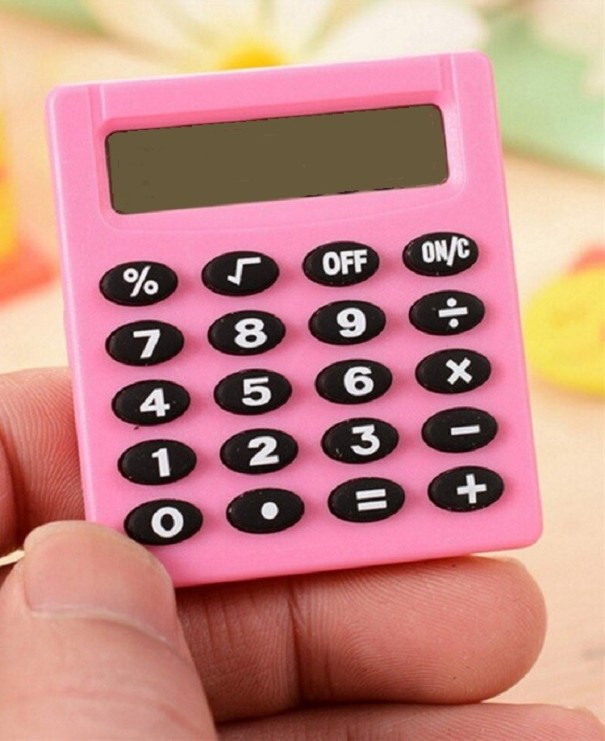 Kapesní kalkulačka J436 růžová
