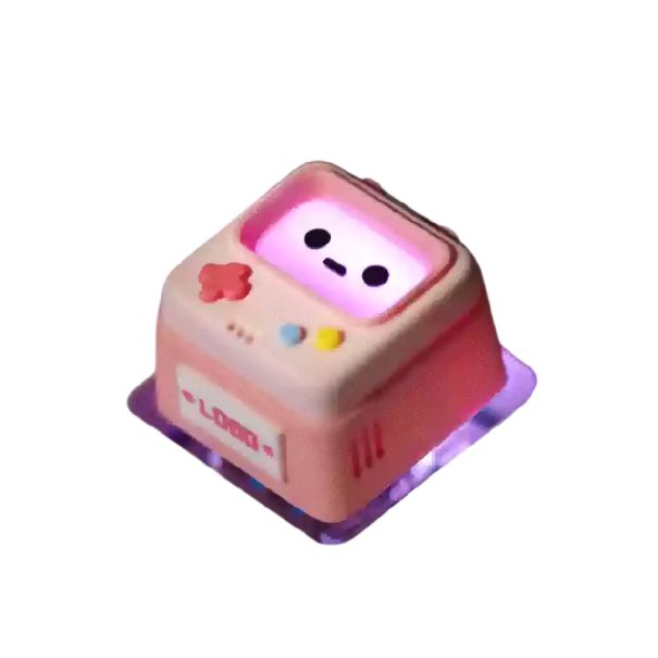 Kappe für die Taste einer Retro-Spielkonsole dekorative Harz Artisan Keycap für mechanische Tastatur Gaming Setup PC rosa