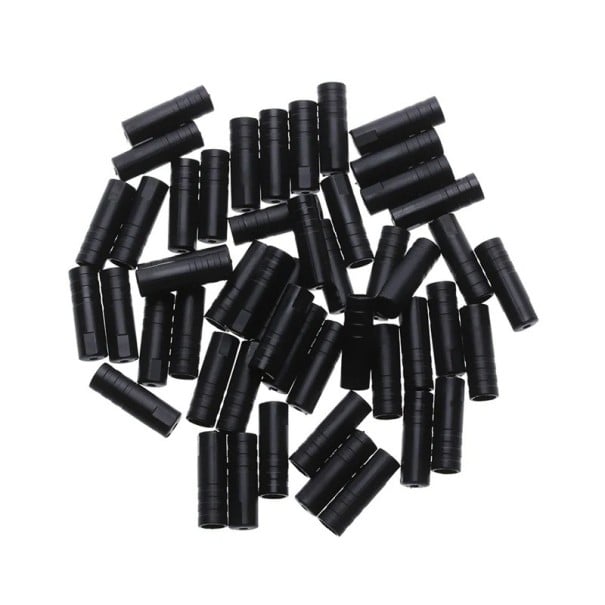 Kappen voor schakelkabels 50 stuks beschermende uiteinden 18 × 4 mm kunststof zwart voor fietsen einde van de schakelkabel 1