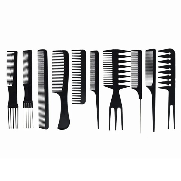 Kapperskammenset 10 stuks Plastic antistatische kammen Ontwarrende kammen Professionele kappers- en stylingtools 1