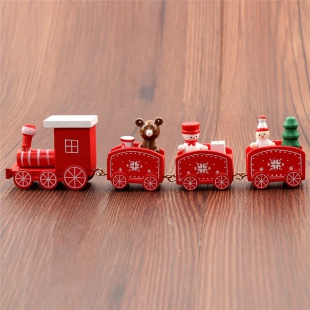 Karácsonyi játék vonat dekoráció piros