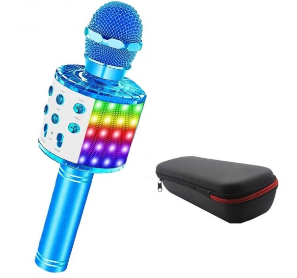 Karaoke LED mikrofón modrá