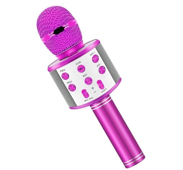 Karaoke mikrofon sötét rózsaszín