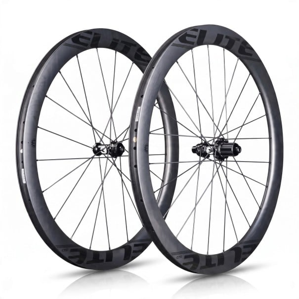 Karbonikiekot ELITEWHEELS ENT 2.0 Syvyys 5 cm Akseli 12 x 100 mm ja 12 x 142 mm SRAM XDR Center Lock Harmaa ja musta Maantiepyörälle 1