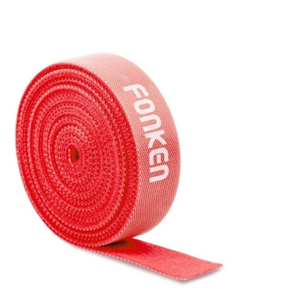 Kardborreband röd 3 m