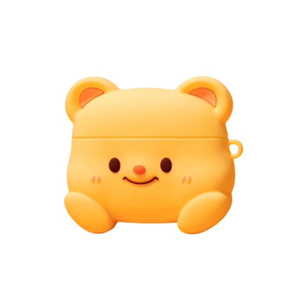 Karhun muotoinen silikoninen kuori AirPods 4:lle Söpö karhudesign Suojaava pehmeä silikonikuori 1