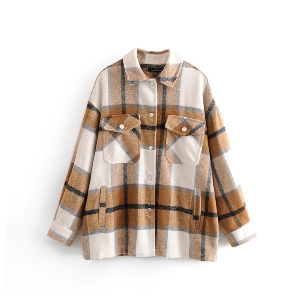 Karierte Übergangsjacke für Damen S 4