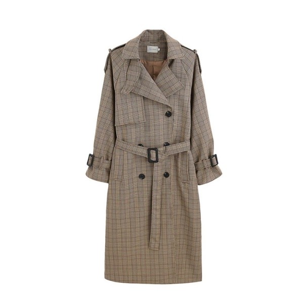 Karierter Trenchcoat für Damen S