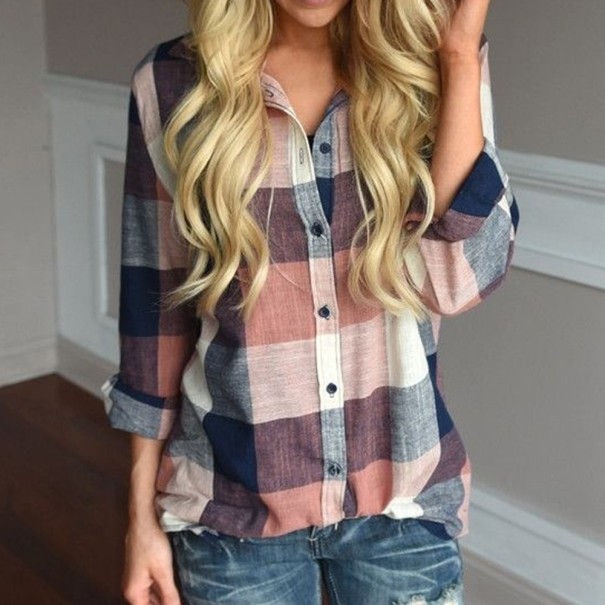 Kariertes Damenhemd Leandra L 1
