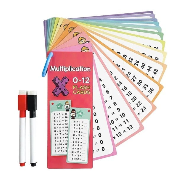 Karty do mnożenia Montessori 0-12 Samodzielny test Pomoc edukacyjna Zestaw edukacyjny do matematyki dla dzieci w szkole podstawowej Umiejętności 1