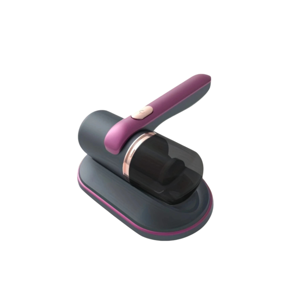 Käsikäyttöinen langaton patjapesuri UV-steriloinnilla USB-lataus pölypunkkien poistaja kannettava kotisiivouslaite 24×13×3,5 cm hygieniaväline violetti