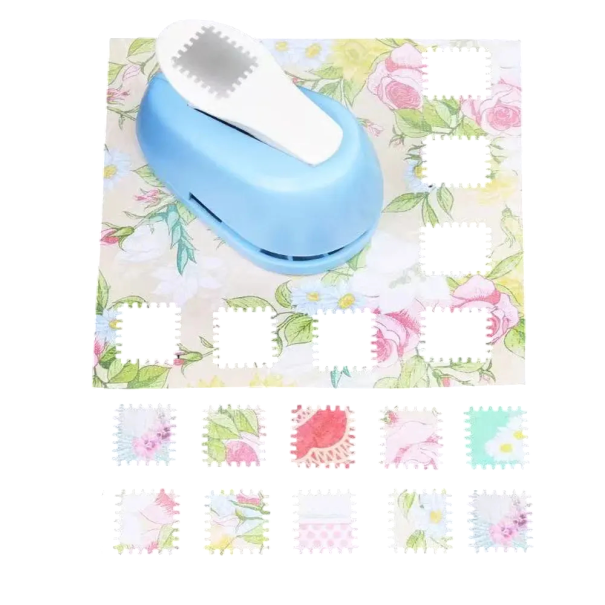 Käsikäyttöinen paperinreijittäjä 8 x 5 x 5,4 cm Reikä 2 x 1,8 cm Koristeellinen reuna Scrapbookingia ja päiväkirjan pitämistä varten 1