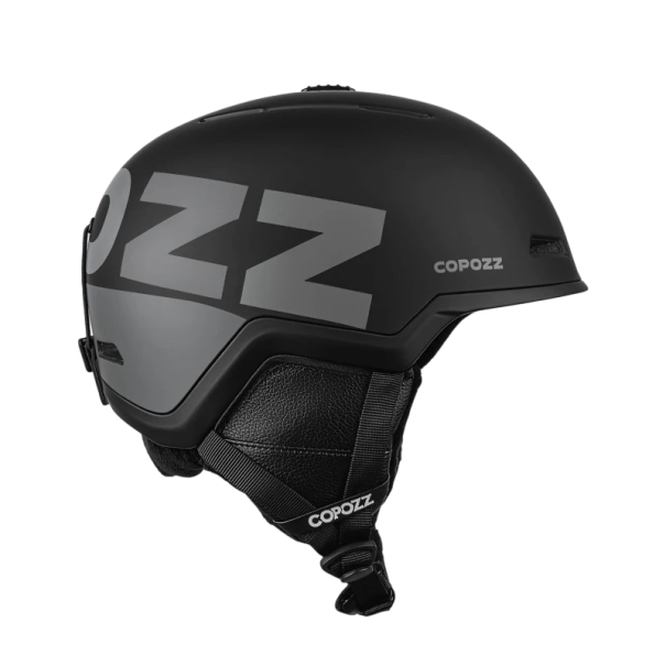 Kask narciarski unisex z regulowanym obwodem głowy ABS EPS pianka bawełniana podszewka Napis Zzz czarny M