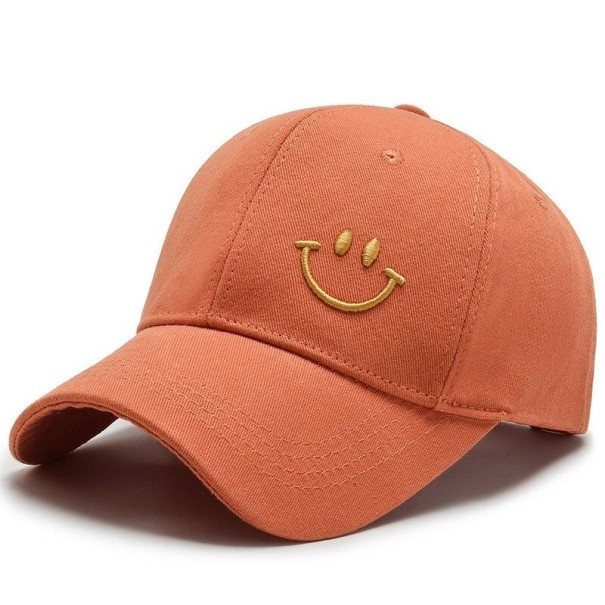 Kasket med smileyansigt T204 orange