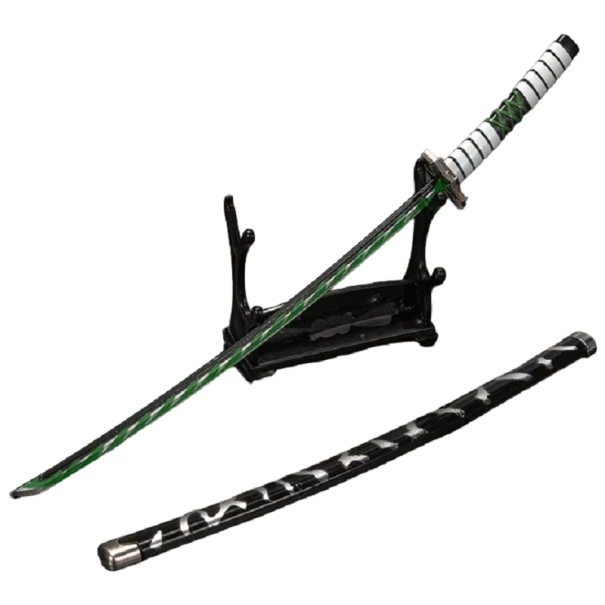 Katana med skede Sanemi Shinazugawa Replika af anime katana 25 cm Boligindretning 1