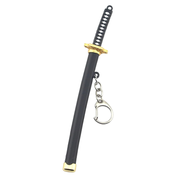 Katana sleutelhanger met hoesje Katana sleutelhanger met hoesje Samurai zwaard hanger 15 cm zwart