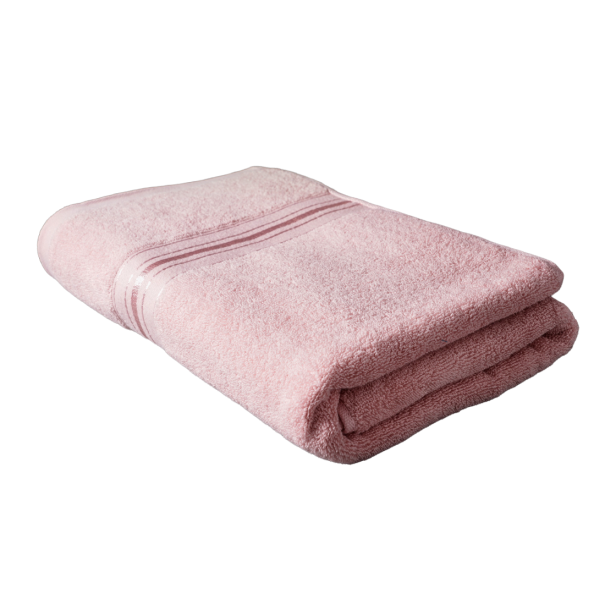 Katoenen handdoek 70 x 30 cm roze