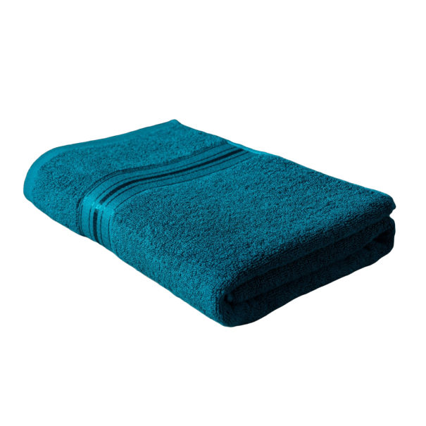 Katoenen handdoek 70 x 30 cm turquoise