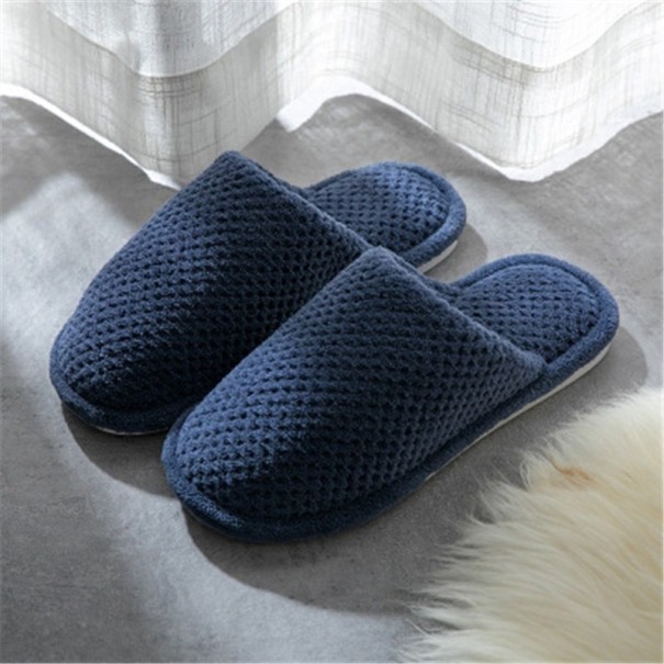 Katoenen pantoffels donkerblauw 36