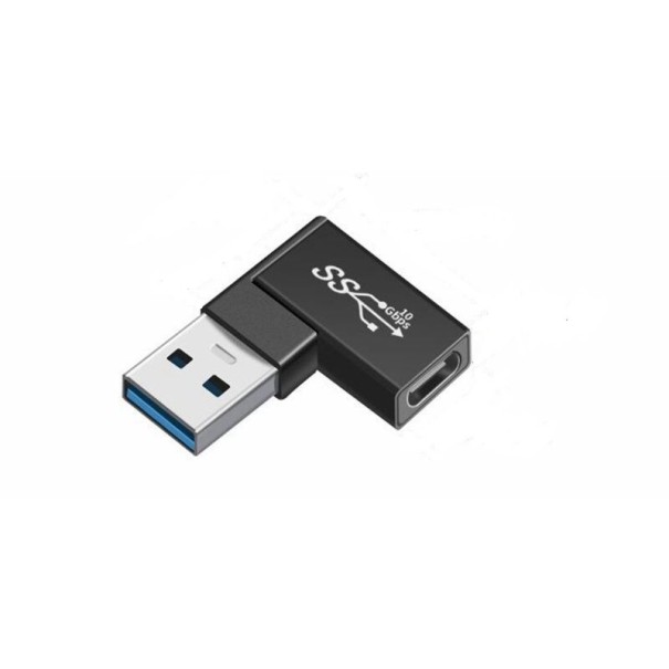 Kątowy adapter USB 3.0 na USB-C M / F 1
